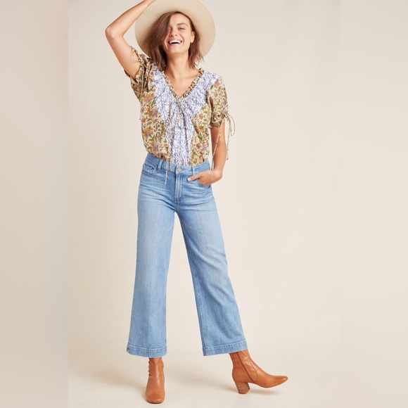 Paige Nellie High-Rise Culotte Jeans Size 26